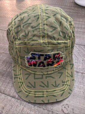 Star Wars Olive Green Cap with Yellow Stitching and Multicolor Logo